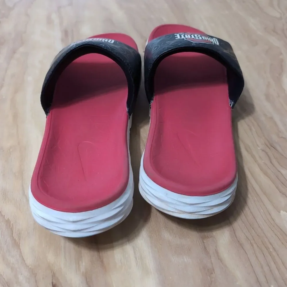 NIKE OHIO STATE OFFCOURT SLIDES SANDALS BLACK‎ RED DD0534-001 (SIZE 14)